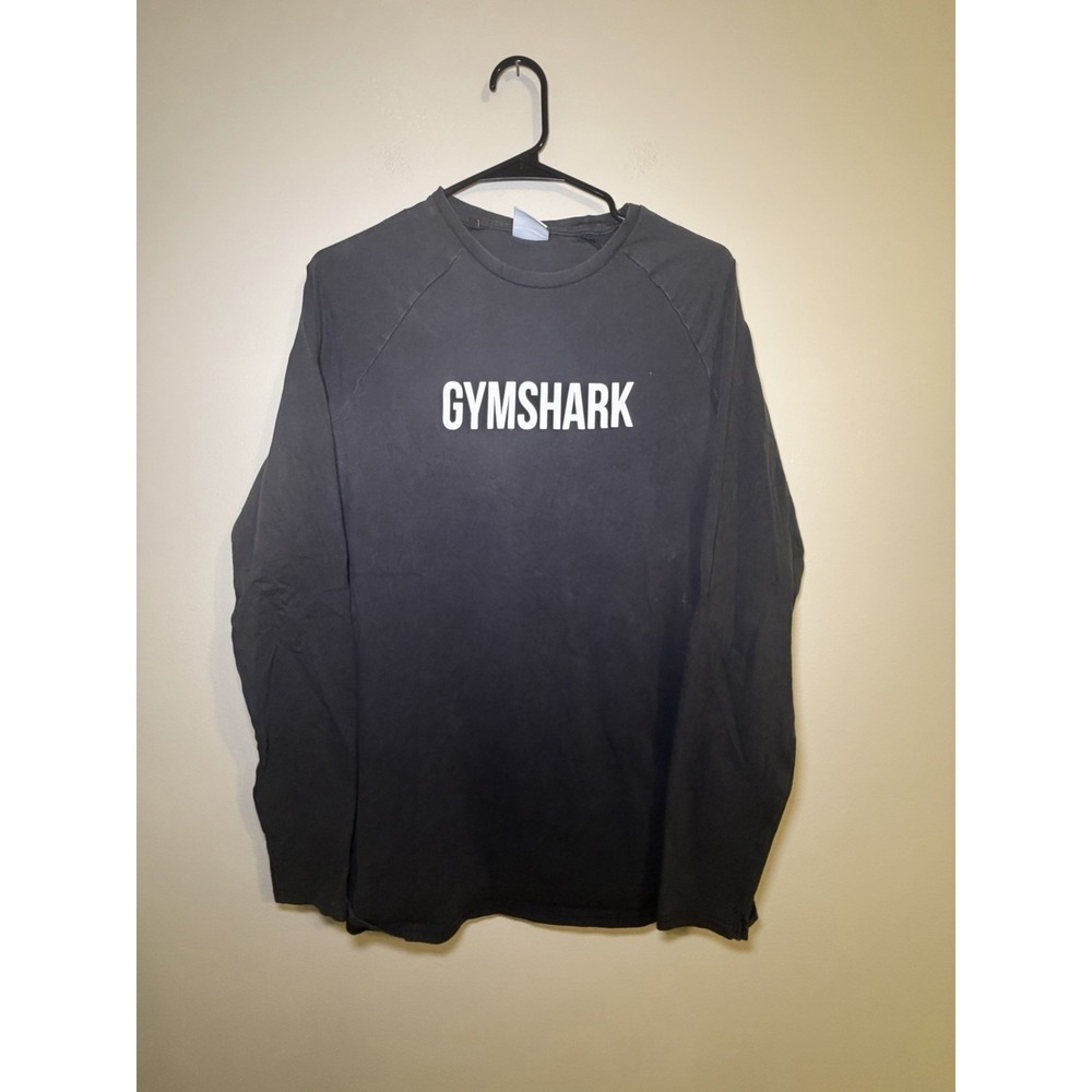Gymshark Mens Shirt Long Sleeve White Crewneck Gym Workout Run Walking S
